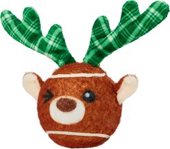 Frisco Holiday Festive Fetch Squeaky Tennis Ball Dog Toy, Reindeer, Medium, 1 count