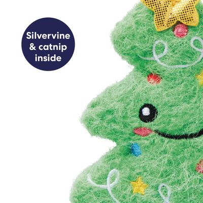 Show full view: Frisco Holiday Christmas Tree Plush Cat Toy with Silvervine & Catnip slide 3 of 8