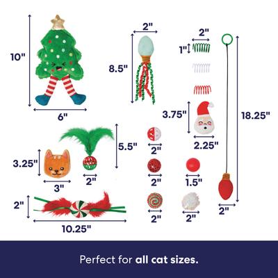 Show full view: Frisco Holiday Brr Basket Variety Pack Cat Toy with Silvervine & Catnip, 15 count slide 3 of 9