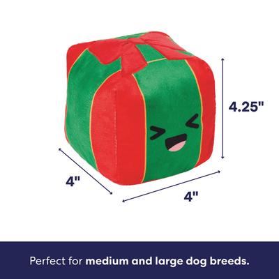 Show full view: Frisco Holiday Present Plush Squeaky Dog Toy, Medium/Large slide 3 of 10