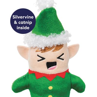 Show full view: Frisco Holiday Elf Plush Kicker Cat Toy with Catnip & Silvervine slide 4 of 9