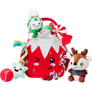 Frisco Holiday Brr Basket Variety Pack Dog Toy, Medium, 7 count