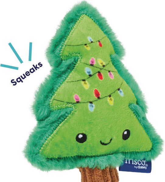 Show full view: Frisco Holiday Christmas Tree Plush Squeaky Dog Toy, X-Small/Small slide 3 of 9