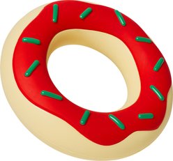Frisco Holiday Peanut Butter Flavored Donut Rubber Chew Dog Toy for Heavy Chewers, Large/X-Large