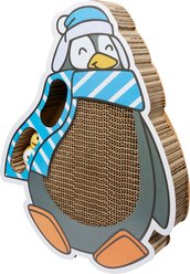 Frisco Holiday Penguin Interactive Maze & Scratch Cardboard Cat Toy with Catnip