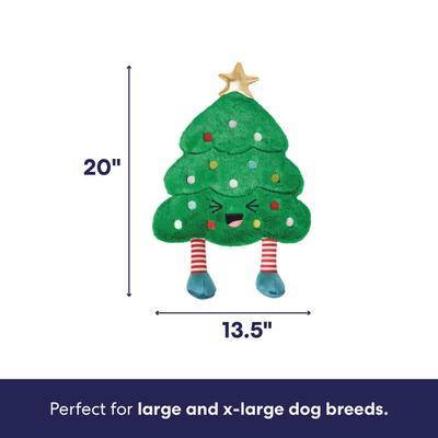 Show full view: Frisco Holiday Christmas Tree Plush Squeaky Dog Toy, Large/X-Large slide 2 of 9