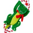 Show in main carousel: Frisco Holiday Plush with Rope Squeaky Dog Toy, Dinosaur, Medium/Large slide 1 of 11