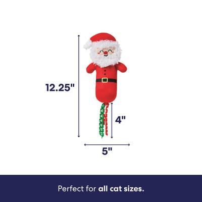 Show full view: Frisco Holiday Santa Plush Kicker Cat Toy with Catnip & Silvervine slide 2 of 8
