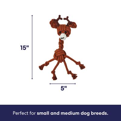 Show full view: Frisco Holiday Reindeer Rope Dog Toy, Small/Medium slide 2 of 8