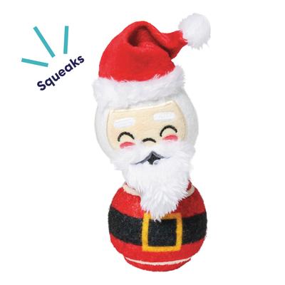 Show full view: Frisco Holiday Festive Fetch Santa Squeaky Tennis Ball Dog Toy, 2 count slide 3 of 8