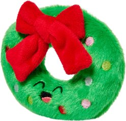 Frisco Holiday Wreath Plush Cat Toy with Catnip & Silvervine
