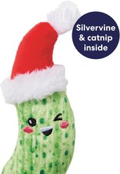 Frisco Holiday Christmas Pickle Plush Cat Toy with Catnip & Silvervine slide 2 of 6