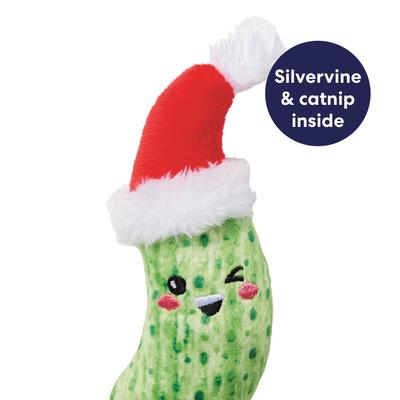 Show full view: Frisco Holiday Christmas Pickle Plush Cat Toy with Catnip & Silvervine slide 3 of 8