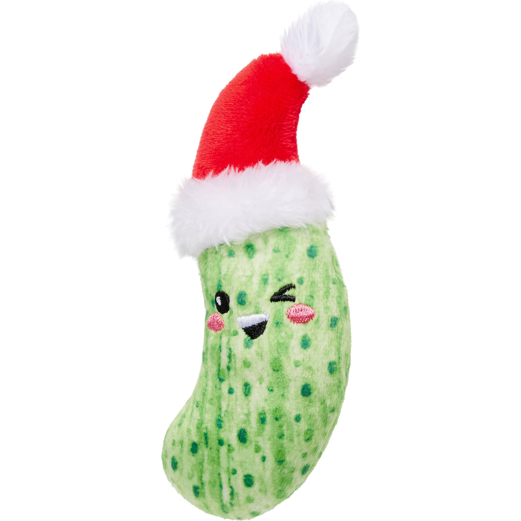 Frisco Holiday Christmas Pickle Plush Cat Toy with Catnip & Silvervine