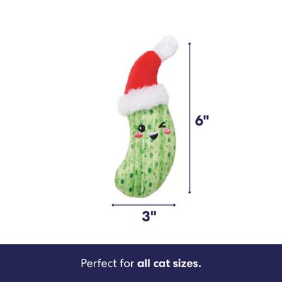 Show full view: Frisco Holiday Christmas Pickle Plush Cat Toy with Catnip & Silvervine slide 2 of 8