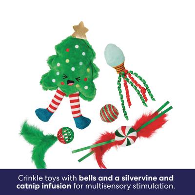 Show full view: Frisco Holiday Brr Basket Variety Pack Cat Toy with Silvervine & Catnip, 15 count slide 4 of 9