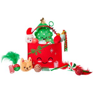 Frisco Holiday Brr Basket Variety Pack Cat Toy with Silvervine & Catnip, 15 count