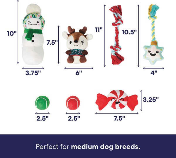 Show full view: Frisco Holiday Brr Basket Variety Pack Dog Toy, Medium, 7 count slide 3 of 10