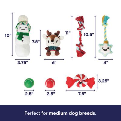 Show full view: Frisco Holiday Brr Basket Variety Pack Dog Toy, Medium, 7 count slide 3 of 10