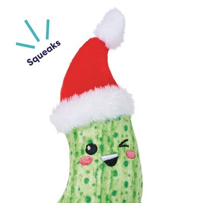Show full view: Frisco Holiday Christmas Pickle Plush Squeaky Dog Toy, Small slide 3 of 9