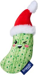 Frisco Holiday Christmas Pickle Plush Squeaky Dog Toy, Small
