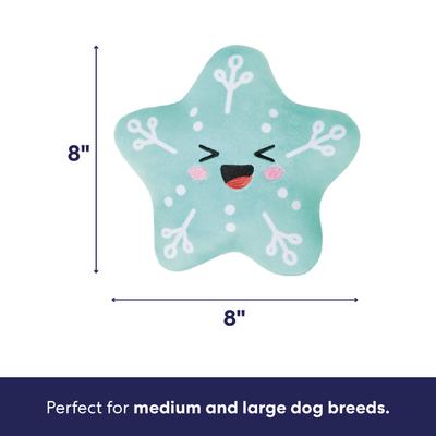 Show full view: Frisco Holiday Snowflake Plush Squeaky Dog Toy, Medium/Large slide 3 of 10
