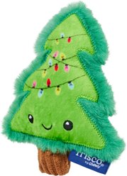 Frisco Holiday Christmas Tree Plush Squeaky Dog Toy, X-Small/Small