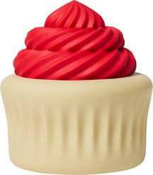 Frisco Holiday Vanilla Flavored Cupcake Rubber Chew Dog Toy for Heavy Chewers, Large/X-Large