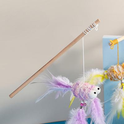 Show full view: Happy & Polly Goldfish Princess Cat Teaser Wand, Purple slide 2 of 9