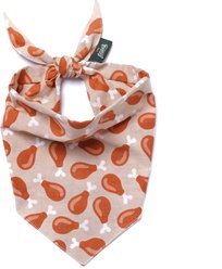 The Paws Drumstick Dog Bandana, Brown, Small