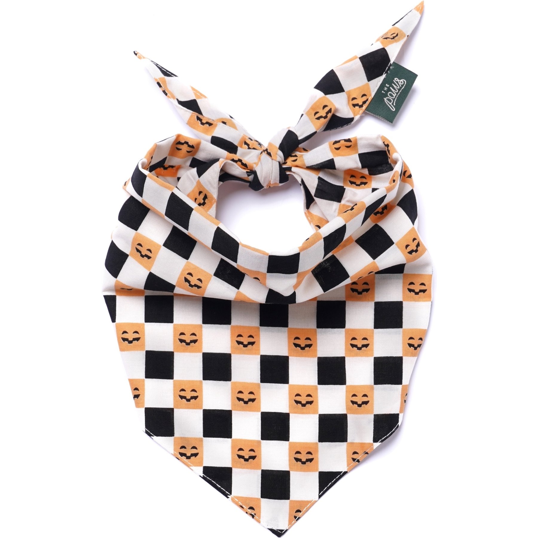 The Paws Trick or Treat Dog & Cat Bandana, Orange, Large