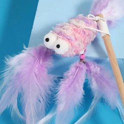 Happy & Polly Goldfish Princess Cat Teaser Wand, Purple