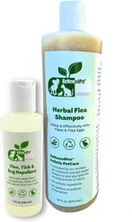 RenewedPet Flea-X Kit Flea Shampoo & Tick Repllant for Dogs & Cats, 2 count, 16-fl oz bottle & 4-fl oz bottle