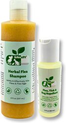 RenewedPet Flea-X Kit Flea Shampoo & Tick Repllant for Dogs & Cats, 2 count, 8-fl oz bottle & 2-fl oz bottle