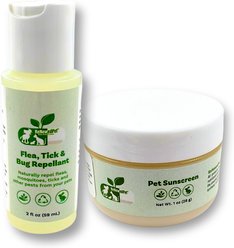 RenewedPet Outdoor Safety Kit Sunscreen & Flea Repllant for Dogs & Cats, 2 count, 1-oz bottle & 2-fl oz bottle