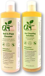 RenewedPet Pet Kit Ear Cleaning, Nail & Paw Cleaner, 2 count, 16-fl oz bottle