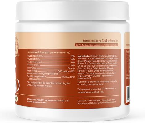 Show full view: Fera Pets Probiotic Soft Chew Supplement for Dogs, 30 count slide 9 of 12