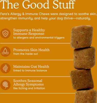 Show full view: Fera Pets Allergy & Immune Support Soft Chew Supplement for Dogs, 30 count slide 3 of 12
