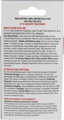 Show full view: Miracle Care Ear Mite Kit for Cats, 1-fl oz slide 3 of 7