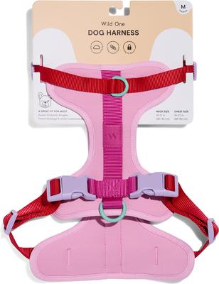 Show full view: Wild One Adjustable Cushioned Dog Harness, Bubblegum Pink, Medium: 18 to 28-in chest slide 2 of 10