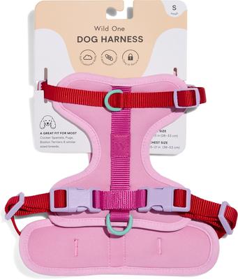 Show full view: Wild One Adjustable Cushioned Dog Harness, Bubblegum Pink, Small: 14 to 22-in chest slide 2 of 10