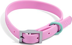 Wild One Adjustable Waterproof Flex-Poly Coated Nylon Dog Collar, Bubblegum Pink, Large: 15 to 18-in neck, 1-in wide