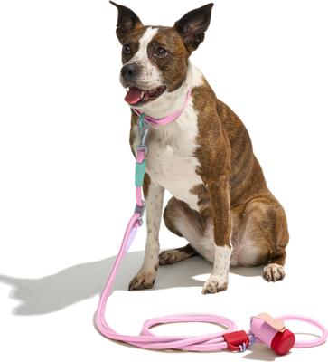 Show full view: Wild One Hands-Free Adjustable Rope Dog Leash, Standard: 4 1/3 to 8 1/2-ft long, 1/2-in wide, Bubblegum Pink slide 3 of 8