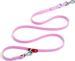 Wild One Adjustable Waterproof Flex-Poly Coated Nylon Leash, Bubblegum Pink, Standard: 5.5-ft long, 3/4-in wide