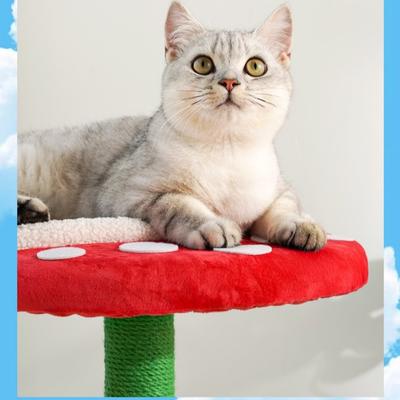 Show full view: Fairela Venus Flytrap 23.6-in Fleece Cat Cave Tower, Green/Red slide 7 of 9