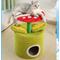 Show in main carousel: Fairela Venus Flytrap 23.6-in Fleece Cat Cave Tower, Green/Red slide 8 of 9