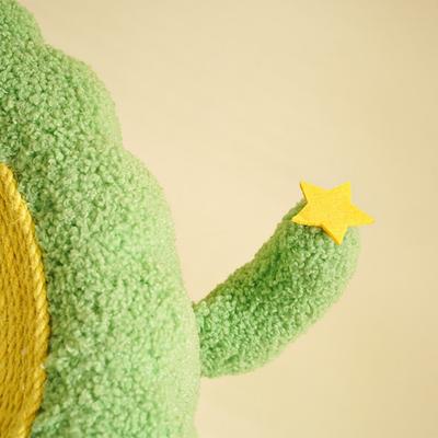 Show full view: Fairela Cactus 12.8-in Fleece Sisal Barrel Cat Condo, Green/Yellow slide 8 of 10