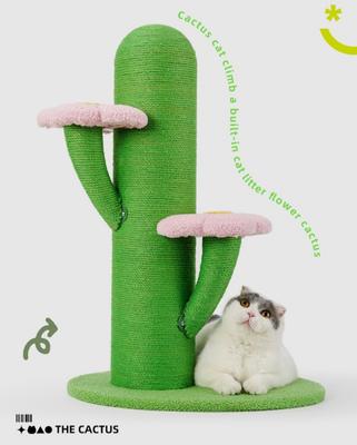 Show full view: Fairela Cactus 29.5-in Hemp Cat Tree, Green slide 2 of 9