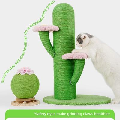 Show full view: Fairela Cactus 29.5-in Hemp Cat Tree, Green slide 4 of 9