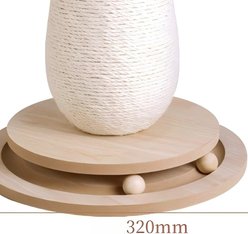 Fairela Mushroom Spinning 20.9-in Hemp Cat Scratching Post, White/Red slide 2 of 8